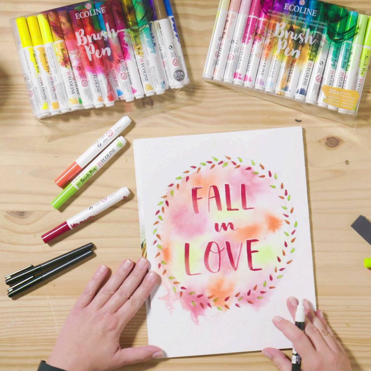 Ecoline herfstschilderij Ecoline herfstschilderij