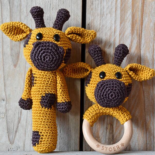 giraffe Gerrit knuffel en bijtring giraffe Gerrit knuffel en bijtring