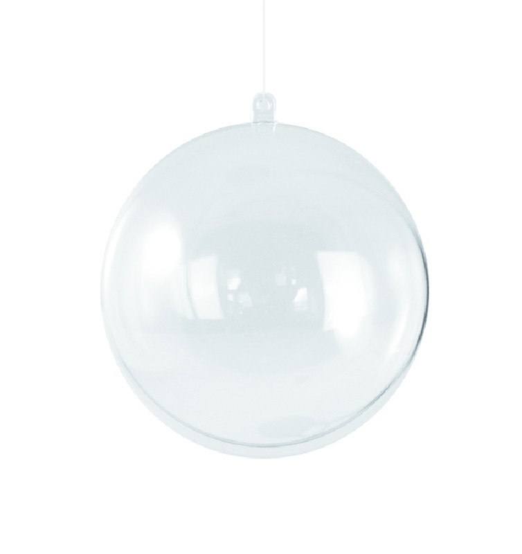 Plastic bal - transparant - 6 cm