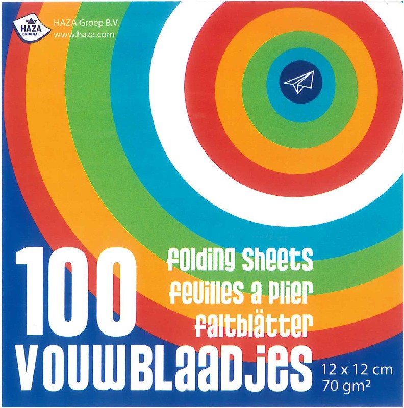 Vouwblaadjes 100 stuks- 12x12 cm