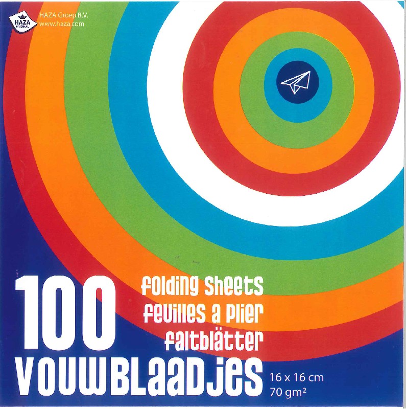 Vouwblaadjes 100 stuks- 16x16 cm