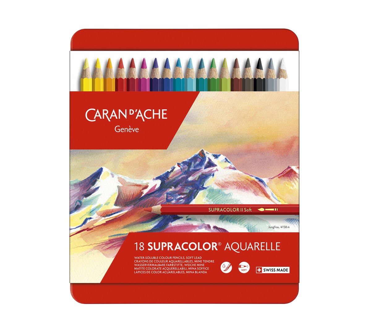 Caran d'Ache kleurpotloden - Supracolor Soft Aquarel - 18 stuks