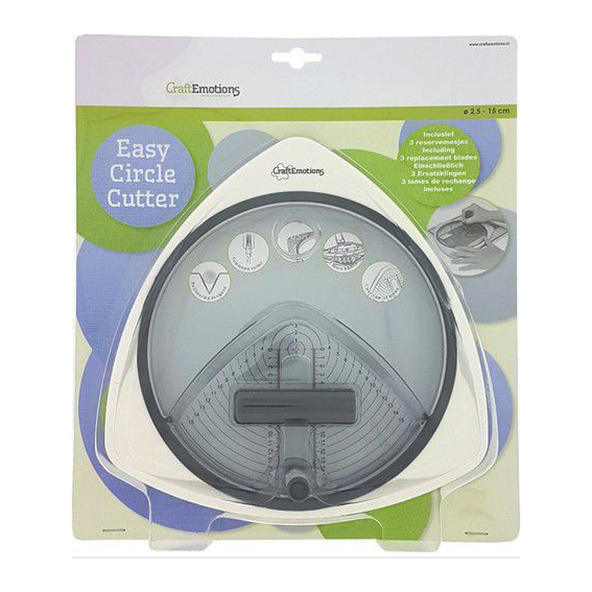 Array Product ventilator CraftEmotions Easy Circle Cutter - 2,5 tot 15 cm