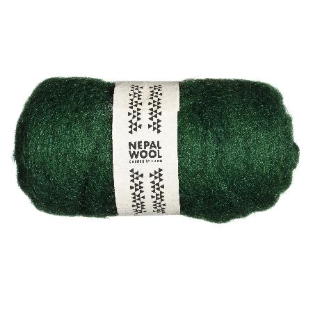 Nepal Wool lamswol - 50 gram - kerstgroen