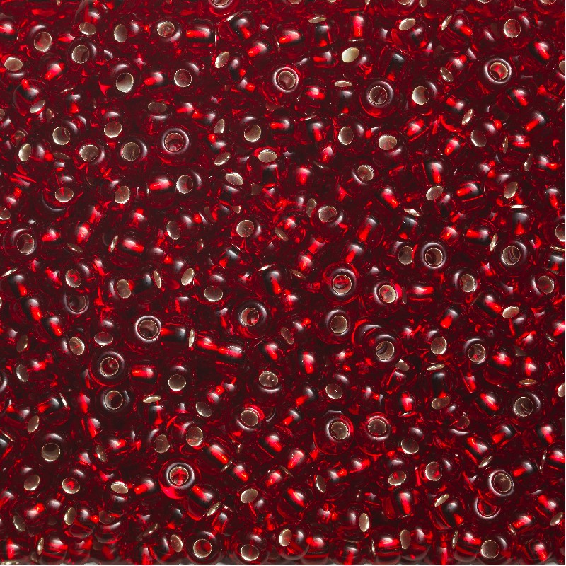 Rocailles - 6/0 - rood transparant