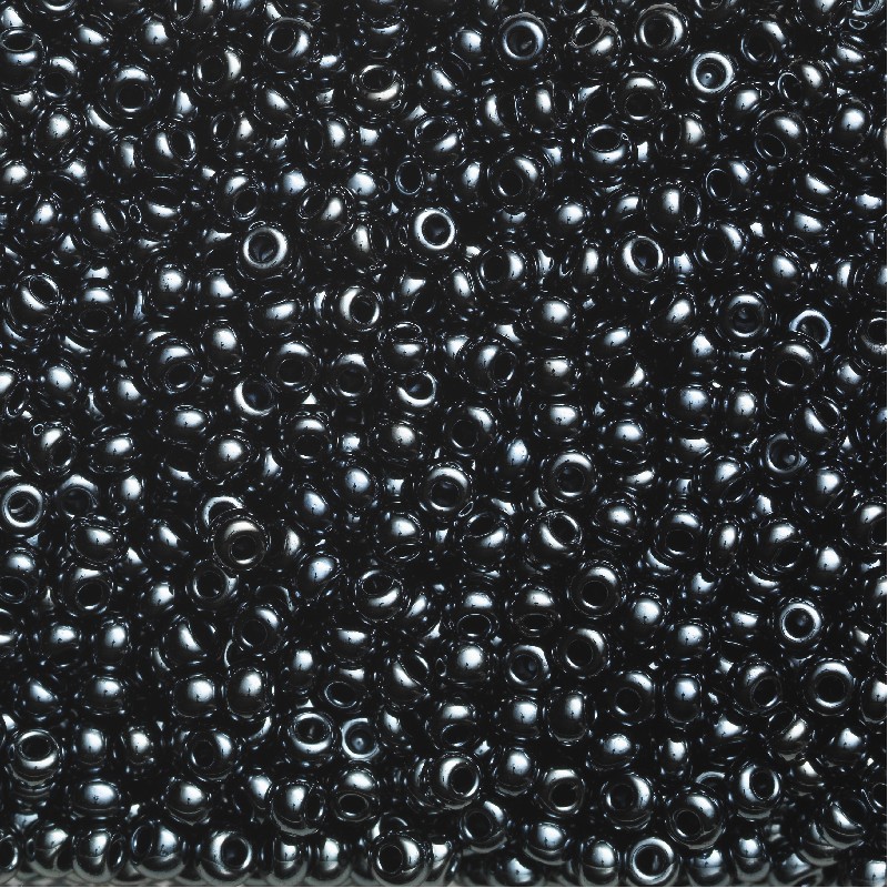 Rocailles - 9/0 - donkergrijs iriserend