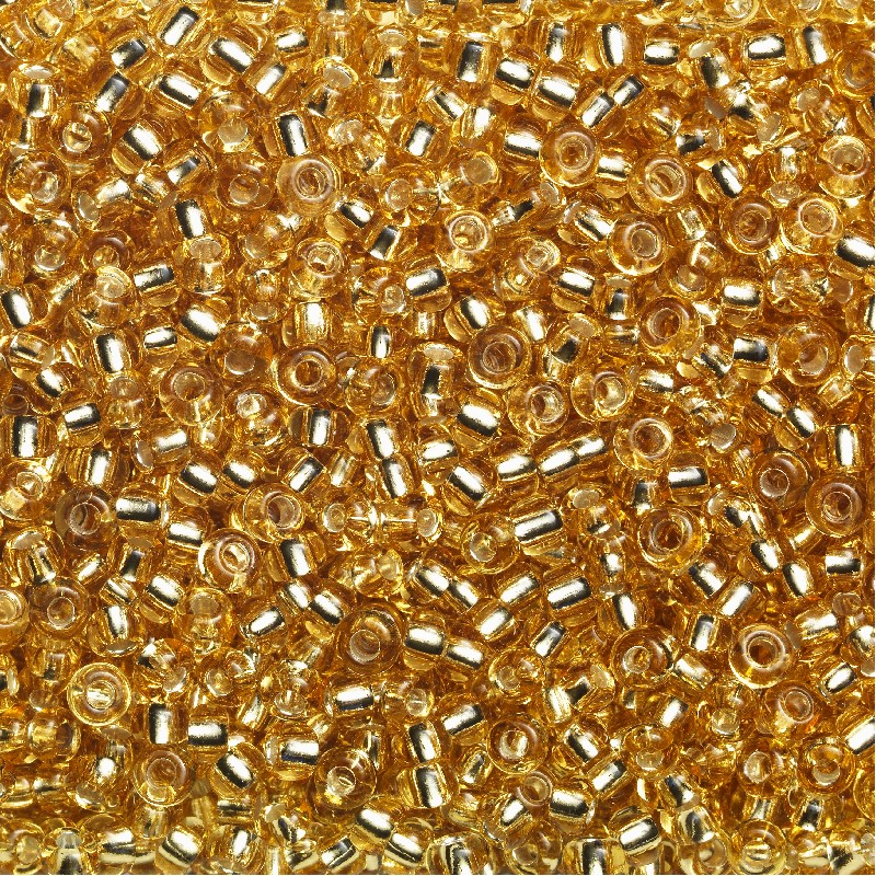 Rocailles - 6/0 - geel metaal kern