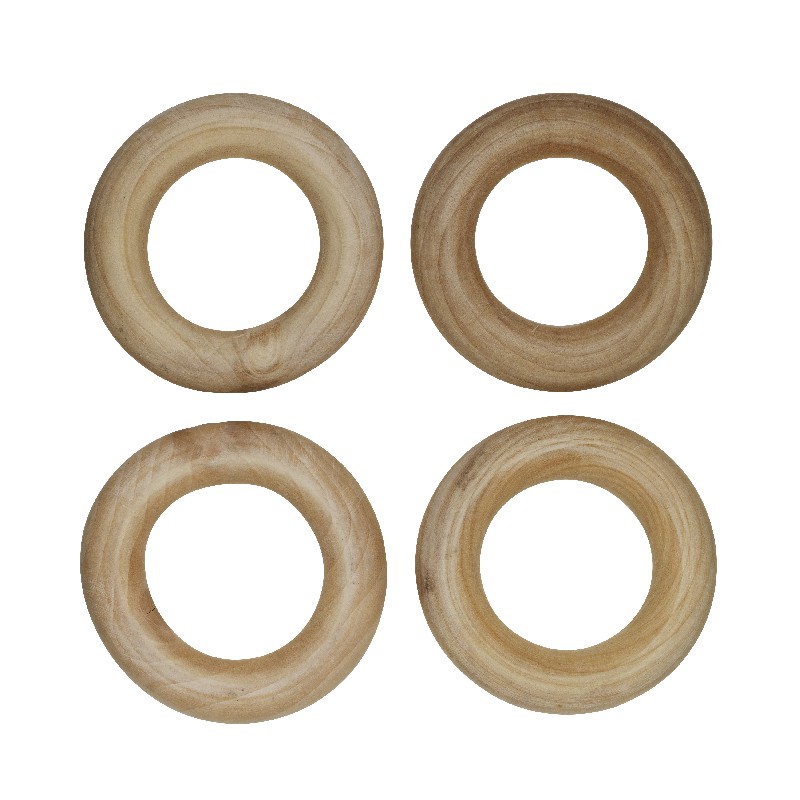 Houten ringen - 60 mm - 4 stuks