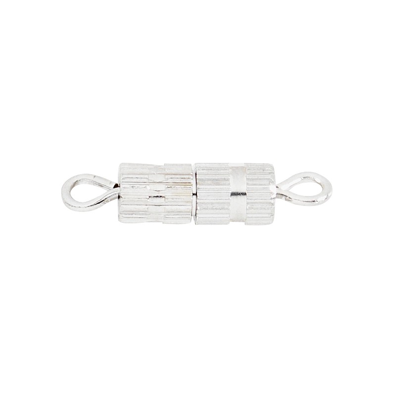 Schroefsluitingen - 4 mm - 4 stuks - zilverkleurig