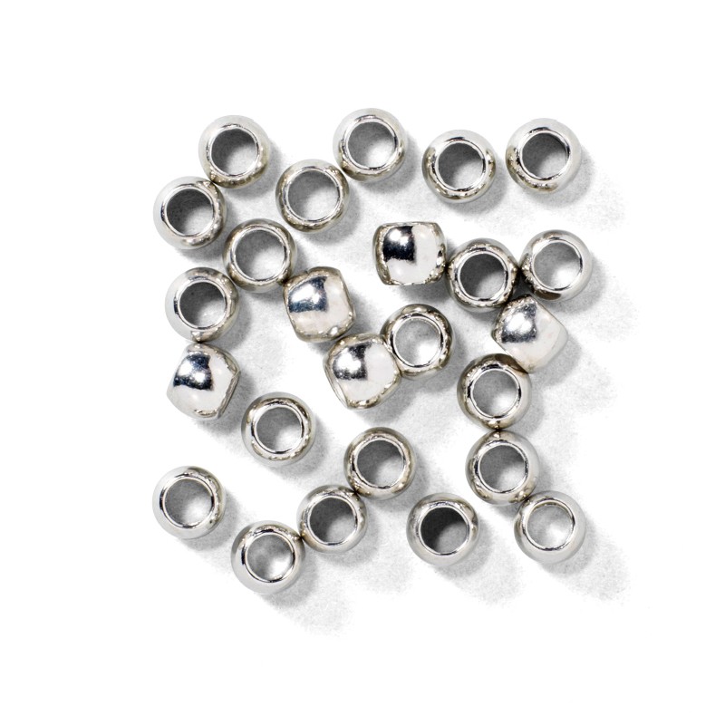 Knijpkralen - 1,5 mm - 50 stuks - zilverkleurig