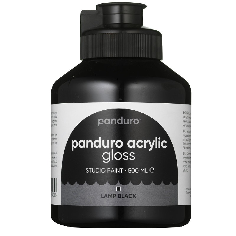 Panduro acrylverf glans - 500 ml - lampzwart