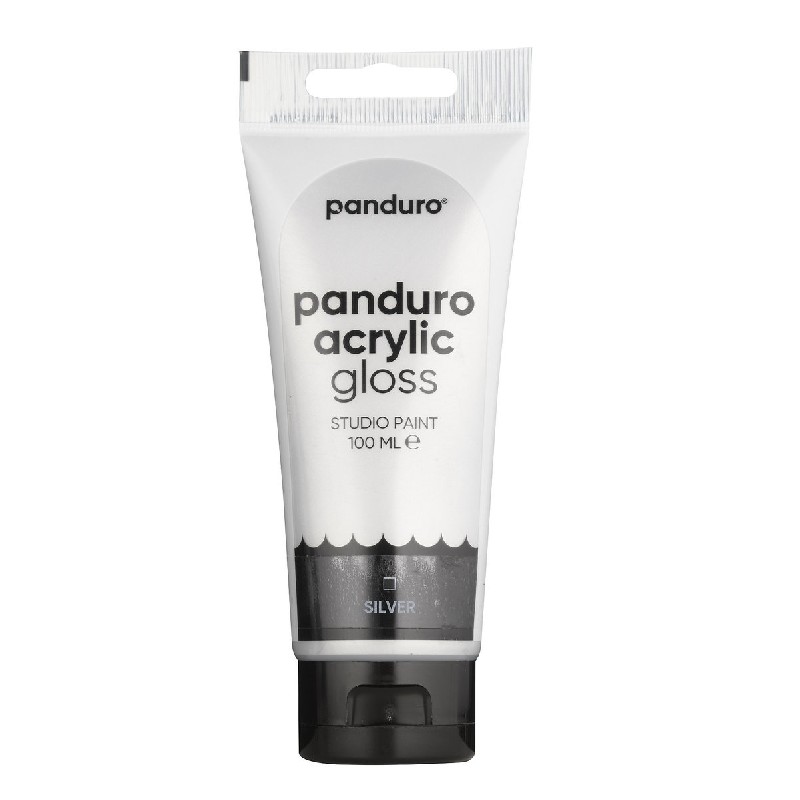 Panduro acrylverf glans - 100 ml - zilver