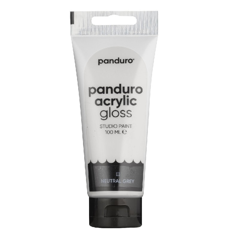 Panduro acrylverf glans - 100 ml - neutraalgrijs