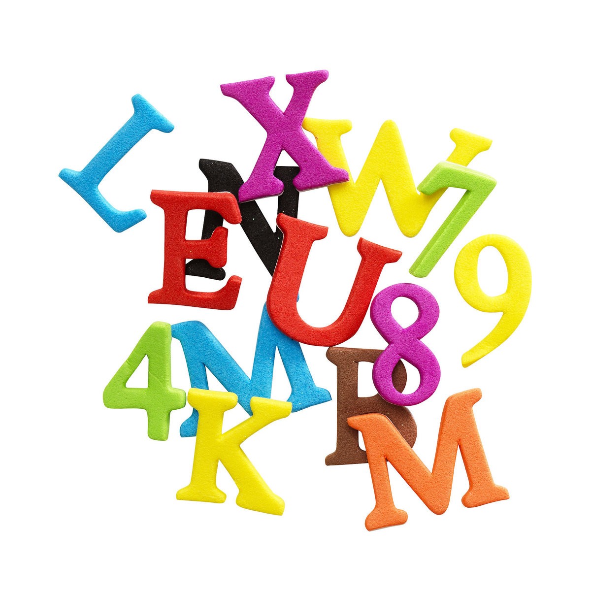 Gelach dubbele Gedeeltelijk Funky foam stickers - letters & cijfers
