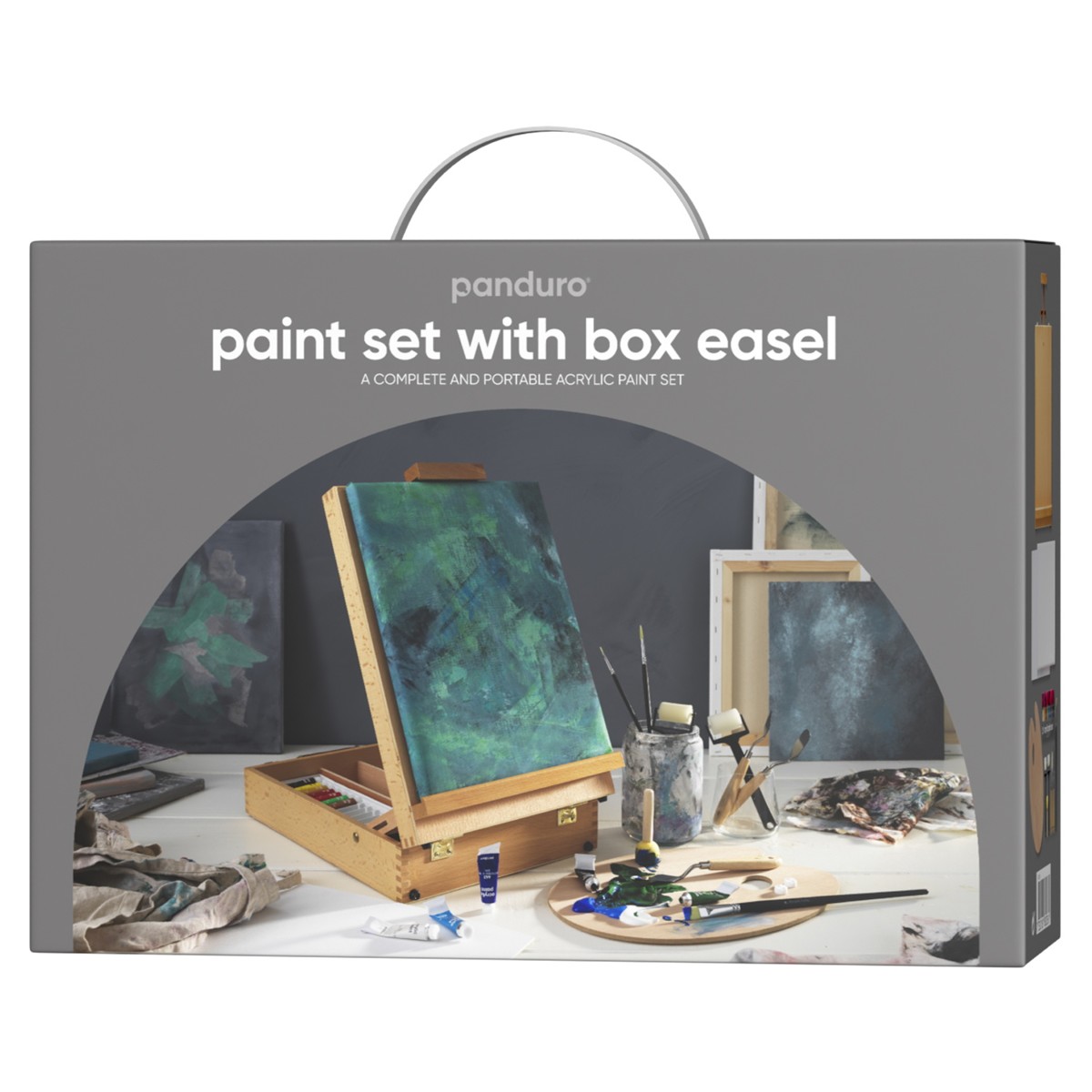 Panduro set acrylverf - complete startset met koffer en ezel
