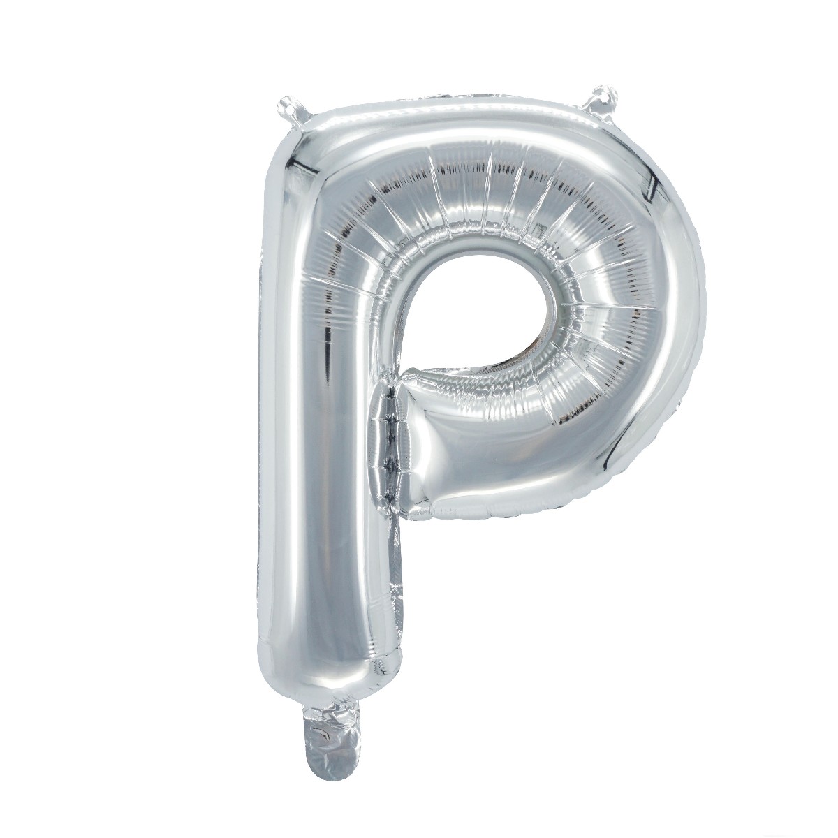 Letterballon zilverkleurig - 32 cm - P