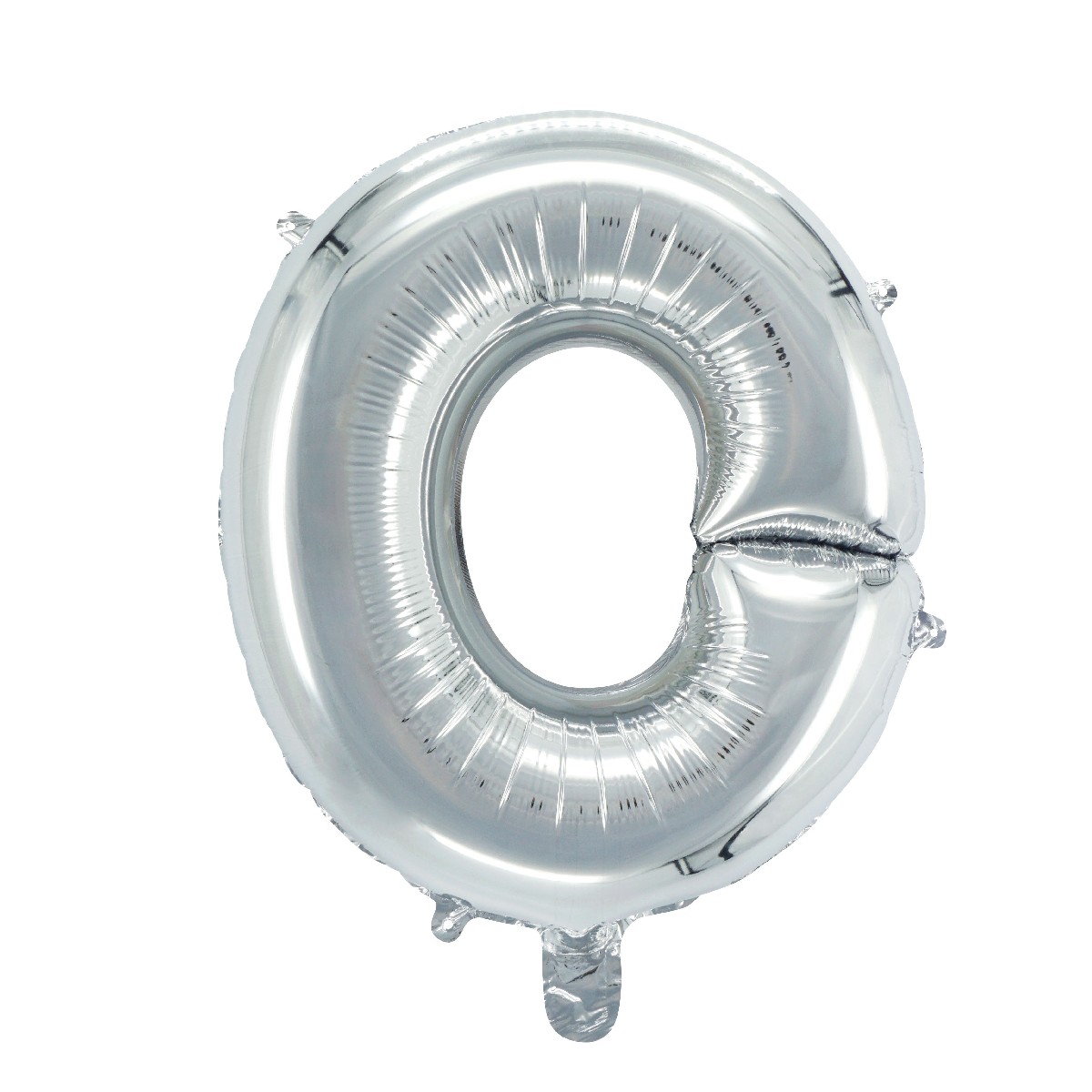 Letterballon zilverkleurig - 32 cm - O