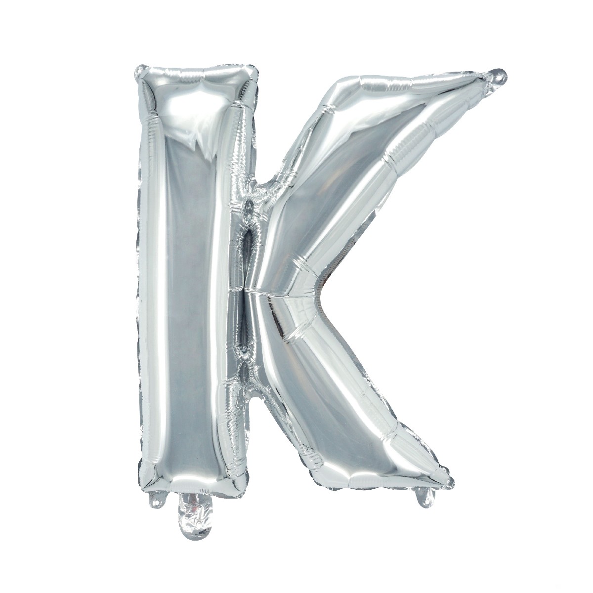 Letterballon zilverkleurig - 32 cm - K
