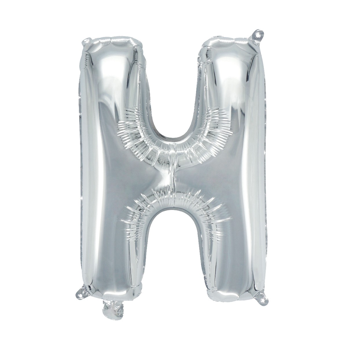 Letterballon zilverkleurig - 32 cm - H
