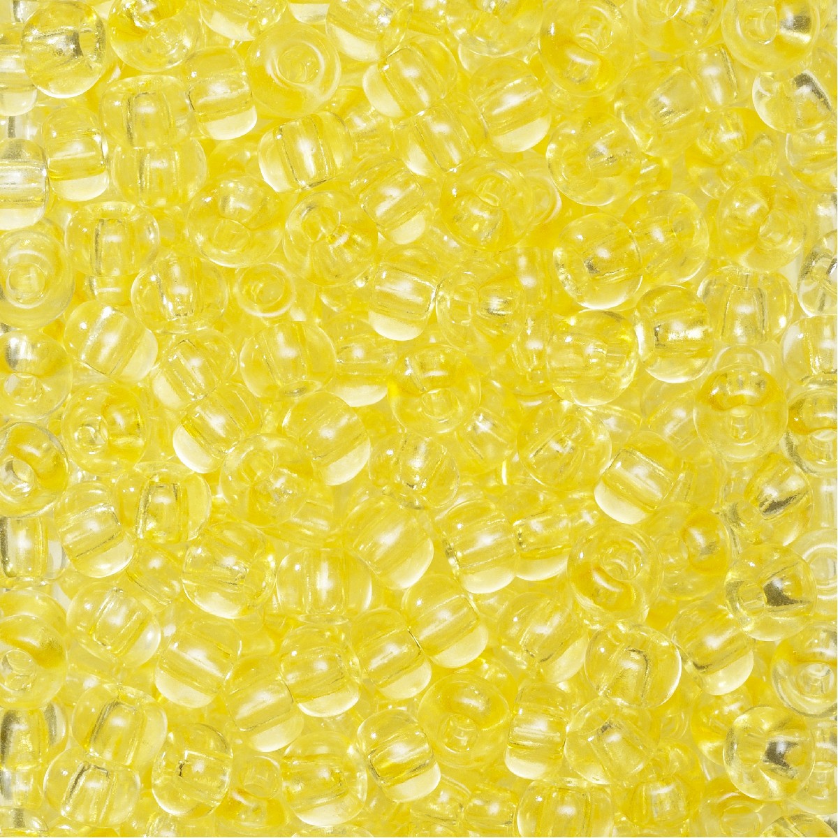 Rocailles - 6/0 - lichtgeel transparant afbeelding