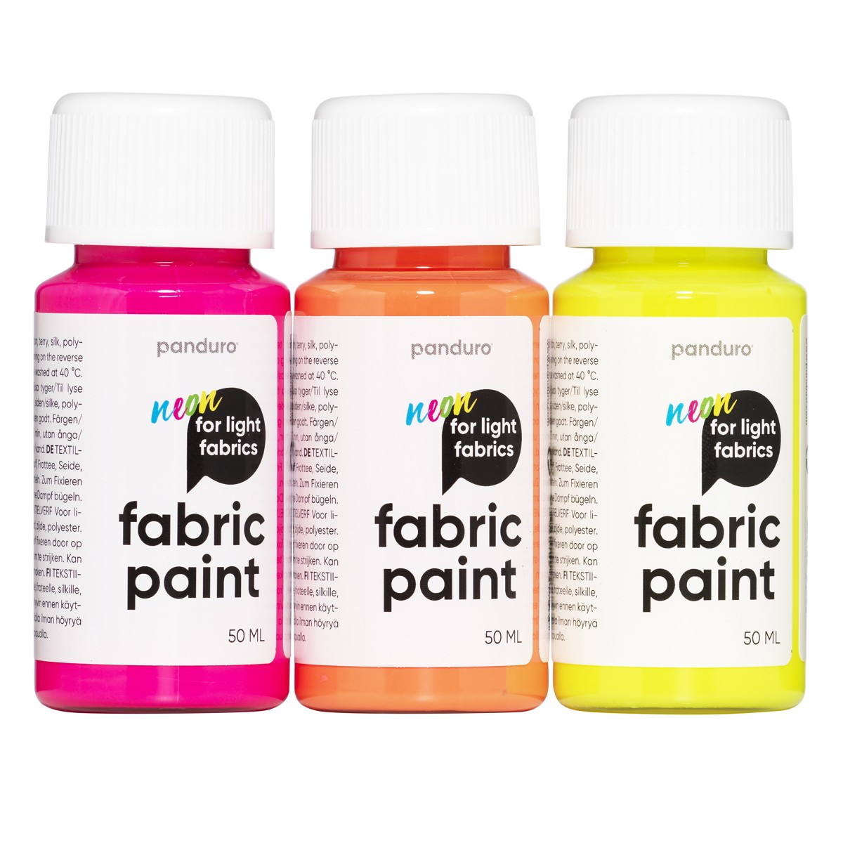 veel plezier reguleren springen Palett textielverf set - lichte stoffen - 3x 50 ml - neon