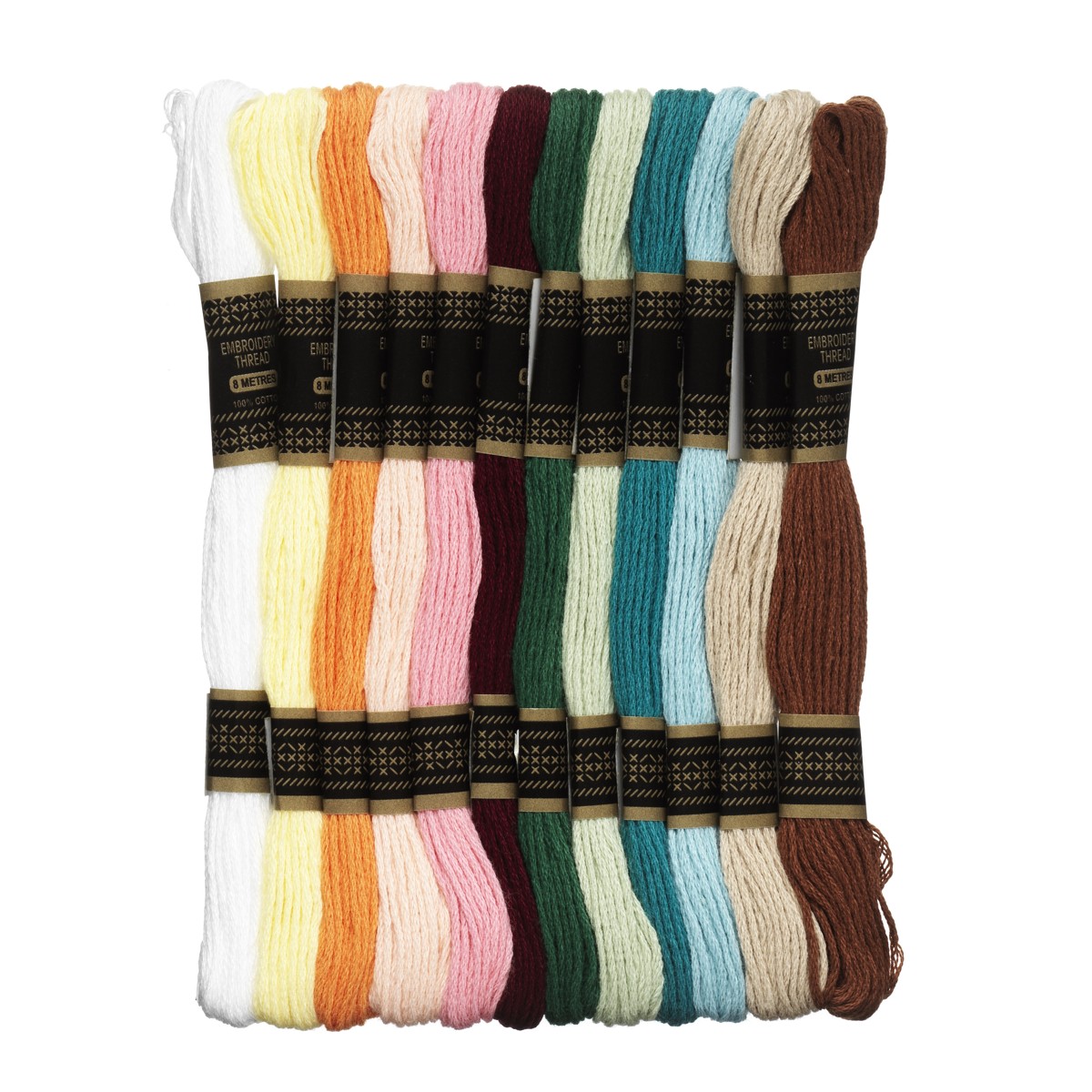 Borduurgaren - 12 stuks - trendkleuren