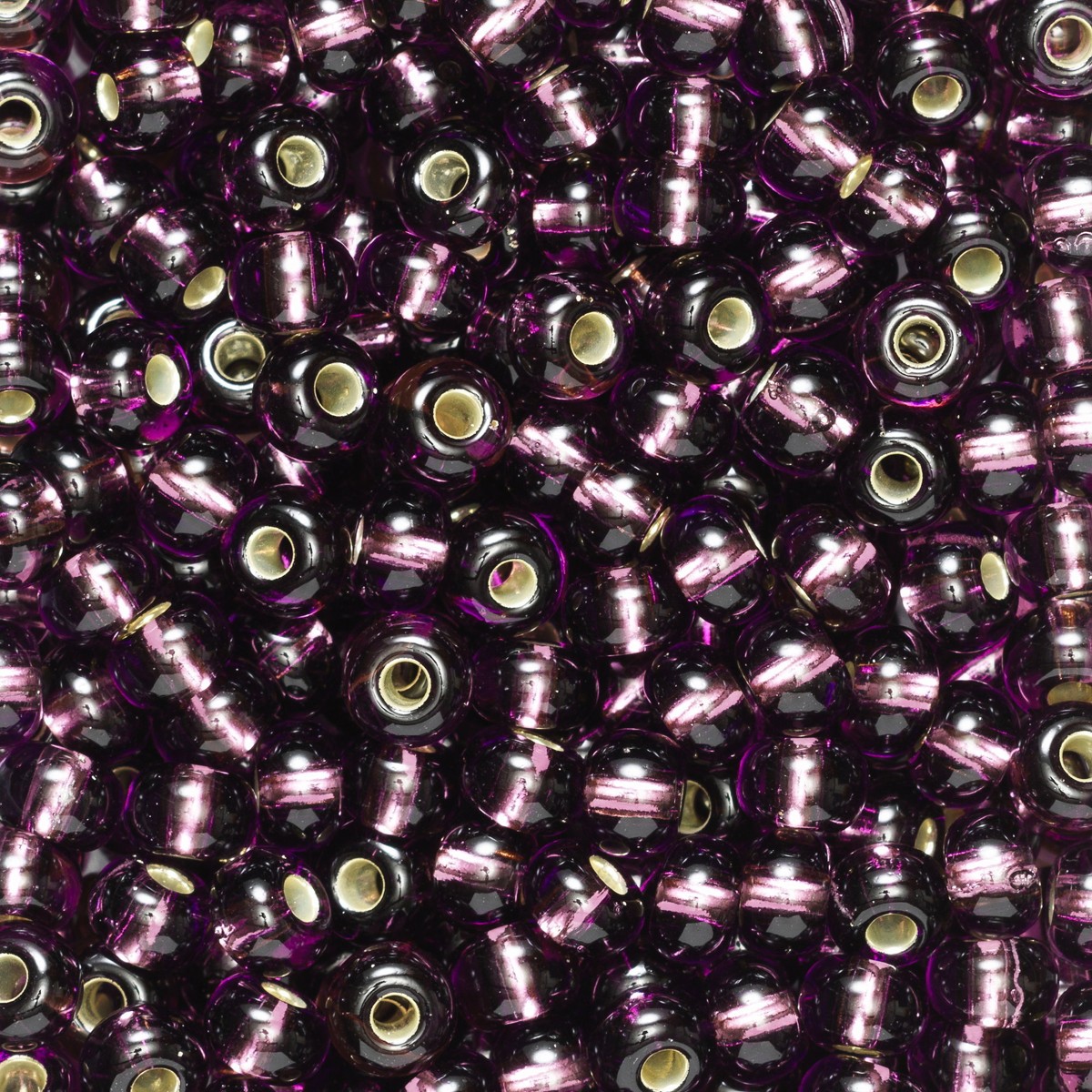 Rocailles - 6/0 - amethist metaal kern afbeelding