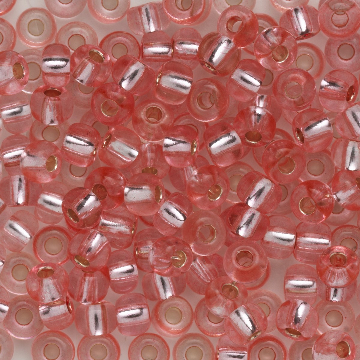 Rocailles - 6/0 - roze metaal kern