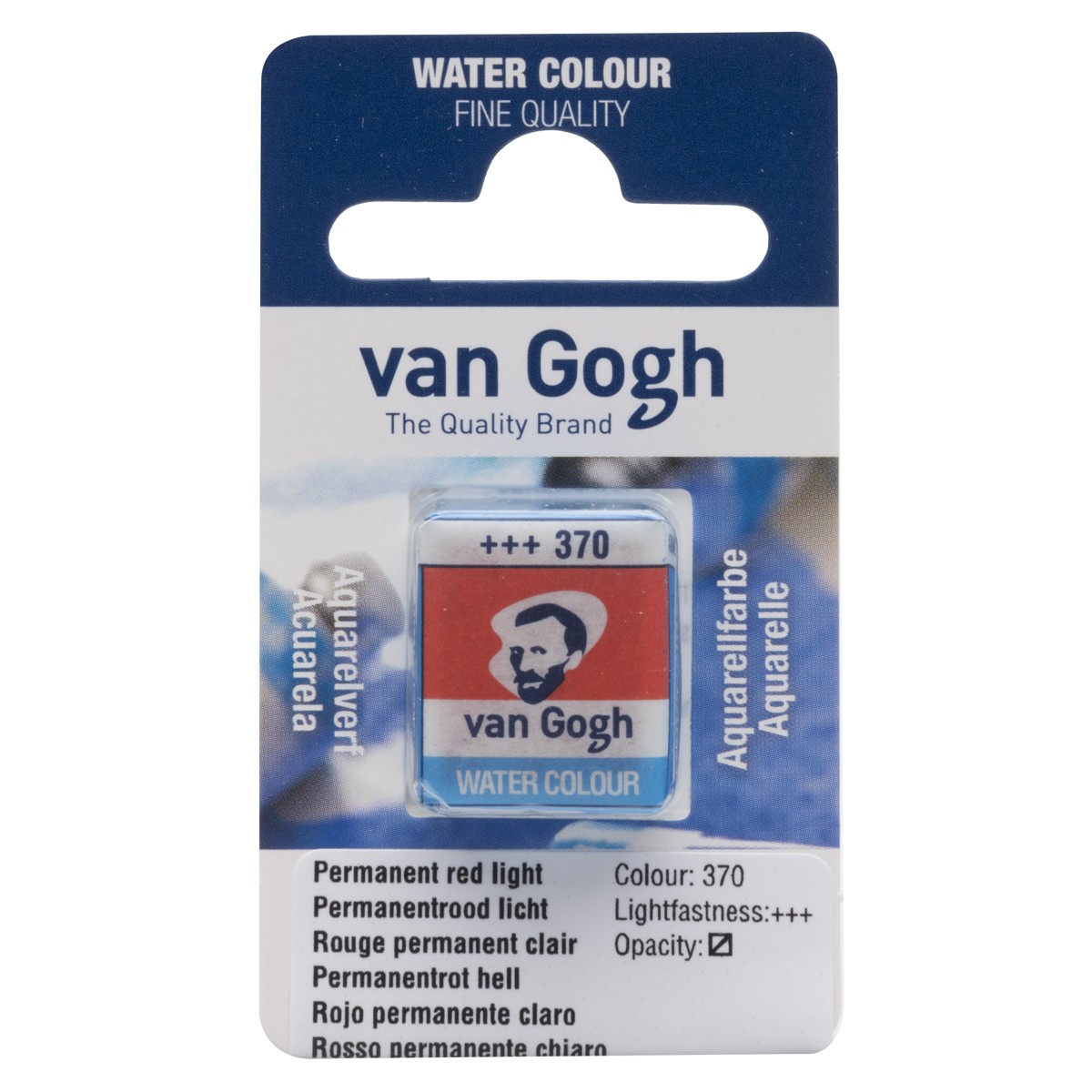 van Gogh aquarelverf - napje - permanentrood licht 370