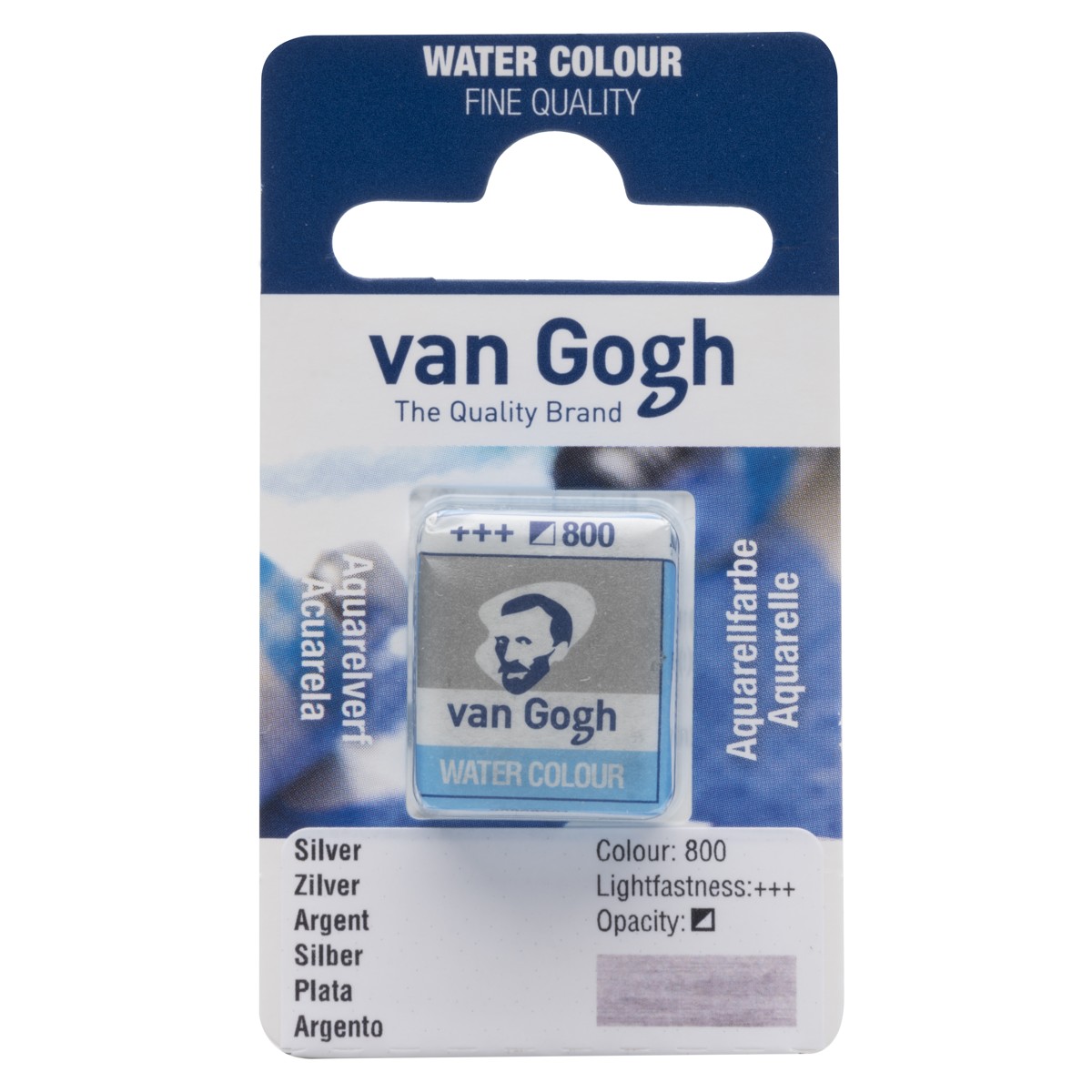 van Gogh aquarelverf - napje - zilver 800