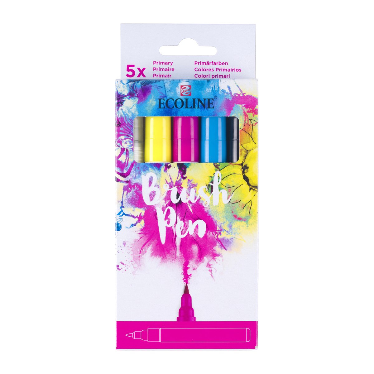 Ecoline Brush Pen set - 5 stuks - primair