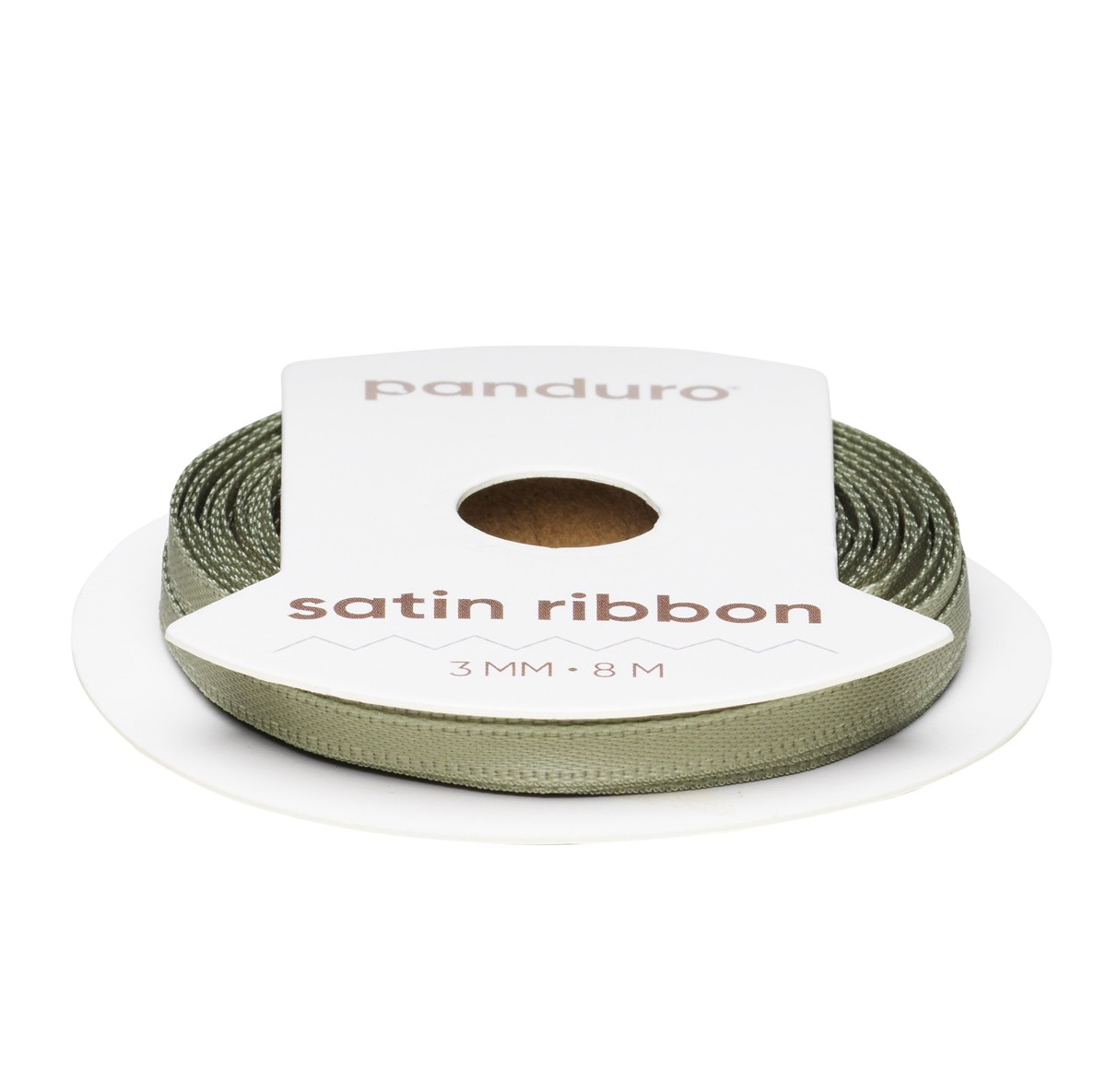 Satijnlint - 3 mm - licht olijfgroen