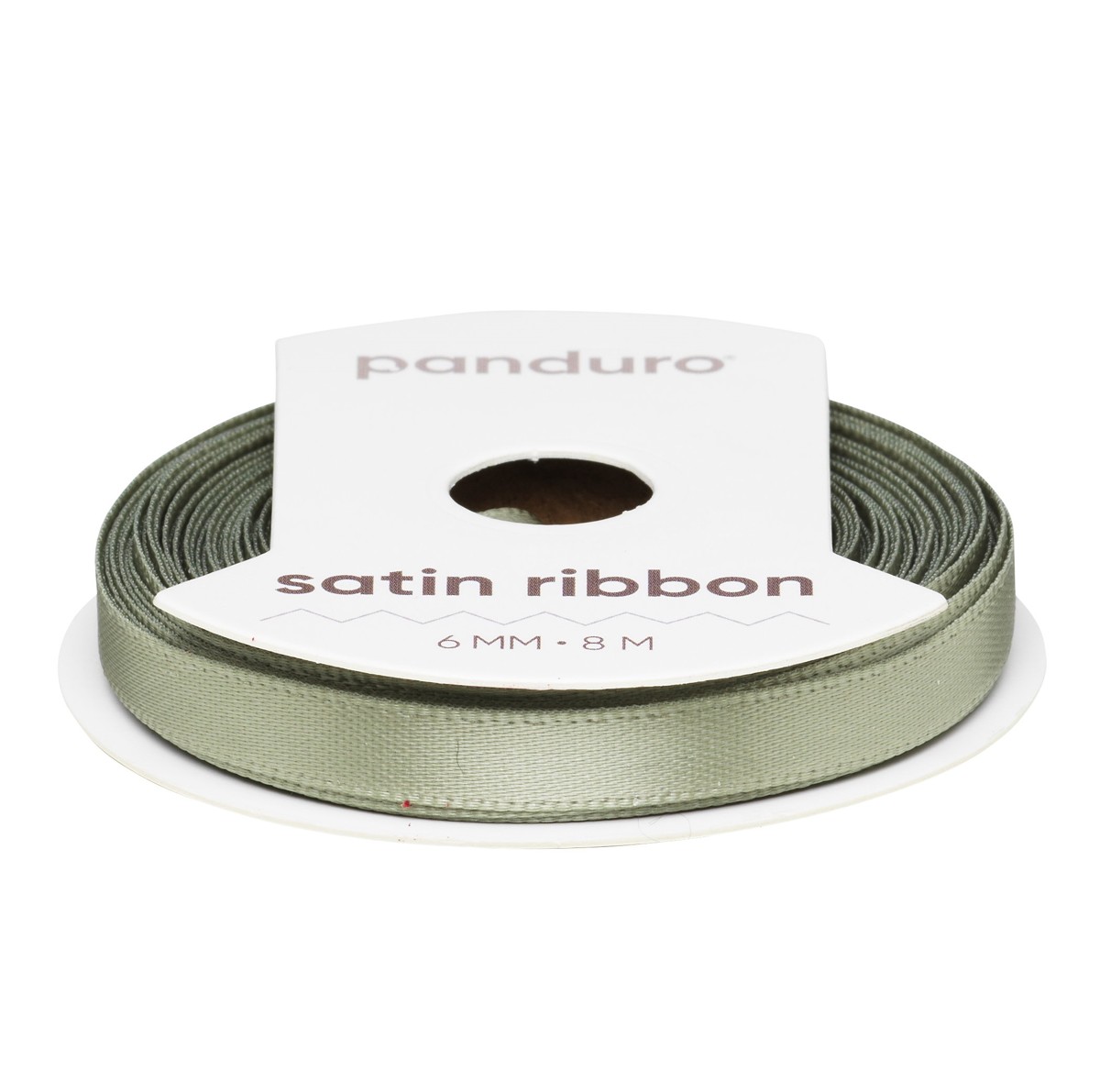 Satijnlint - 6 mm - licht olijfgroen