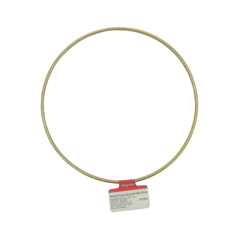 auteur verlangen Overeenkomend Metalen ring - 20 cm - goudkleurig