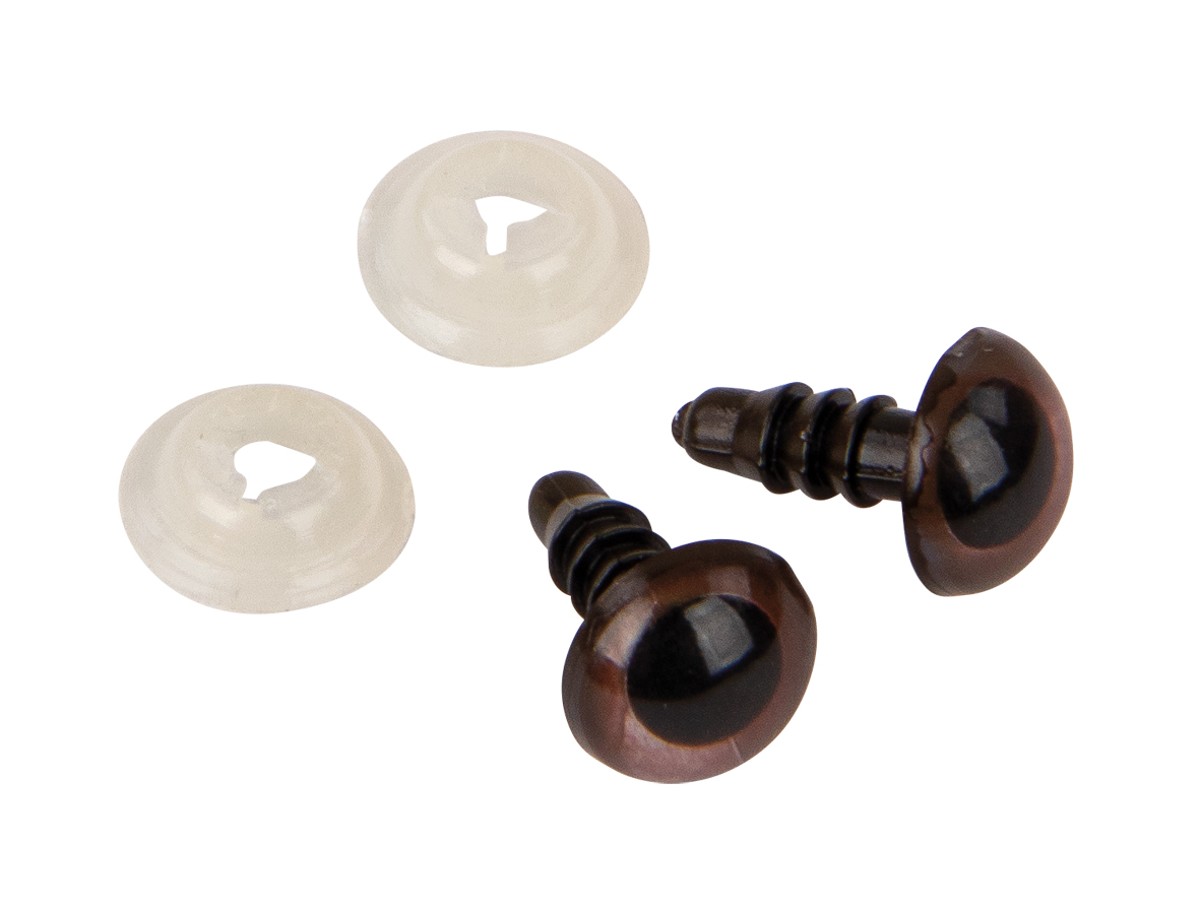 Kunststof veiligheidsogen - 8 mm - donkerbruin