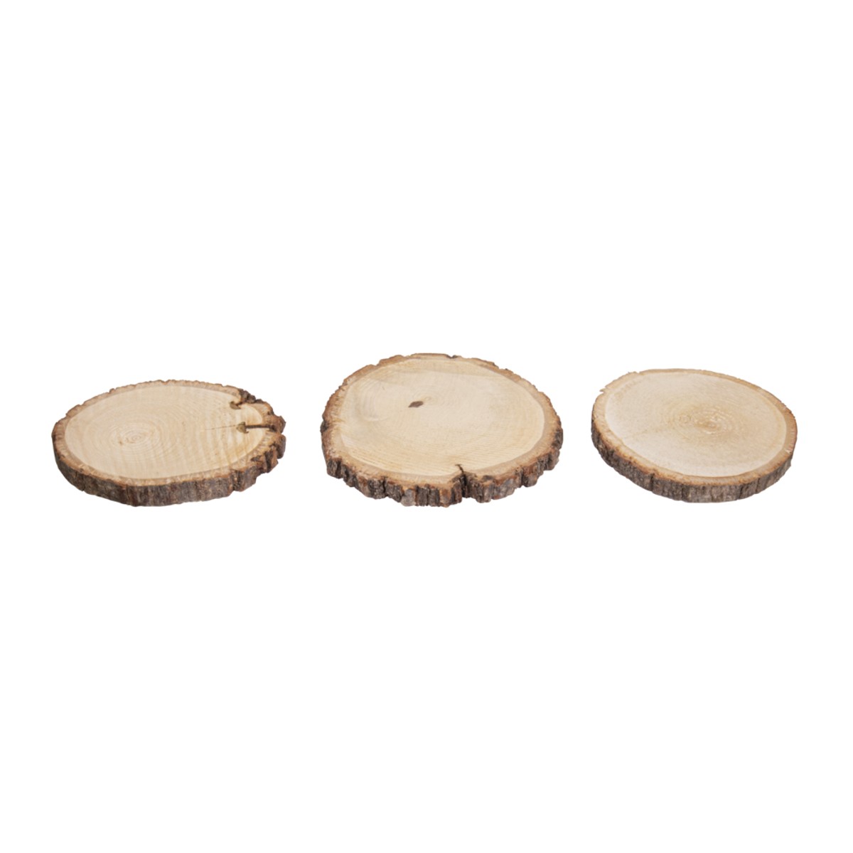 Houten schijfjes rond - 3 stuks - 10-12 cm