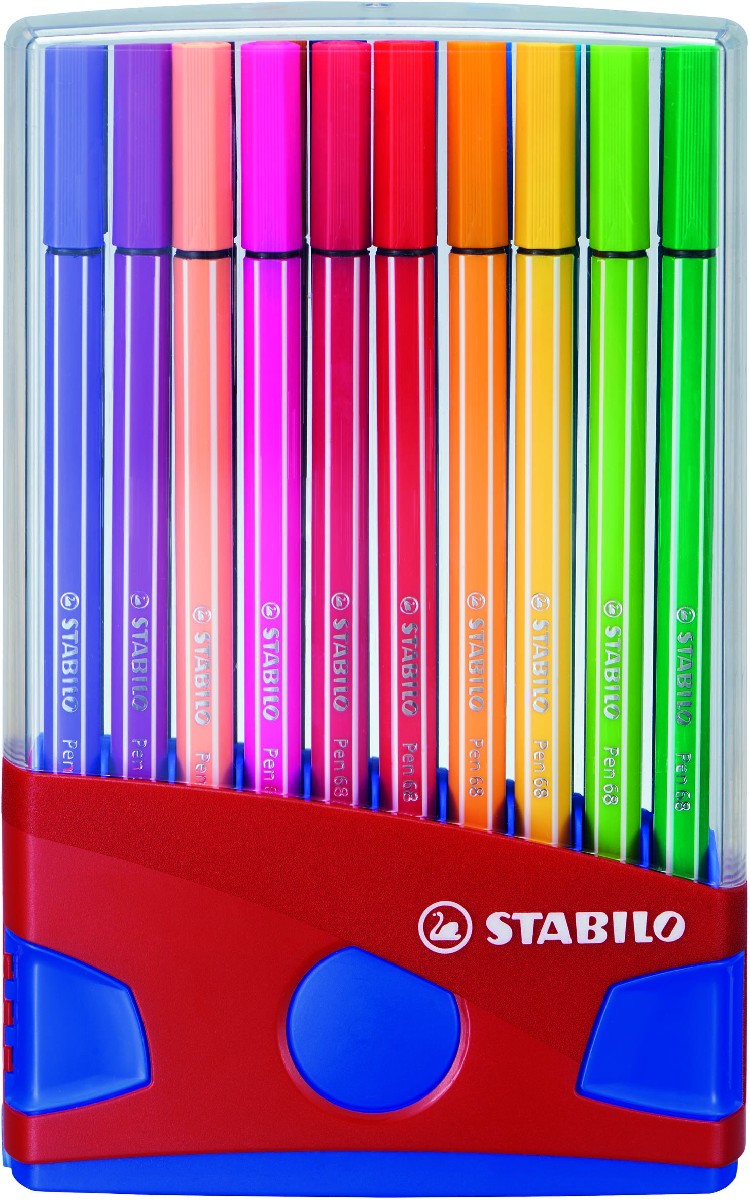 springen garage doolhof STABILO - viltstiften - Pen 68 ColorParade - etui van 20 stuks