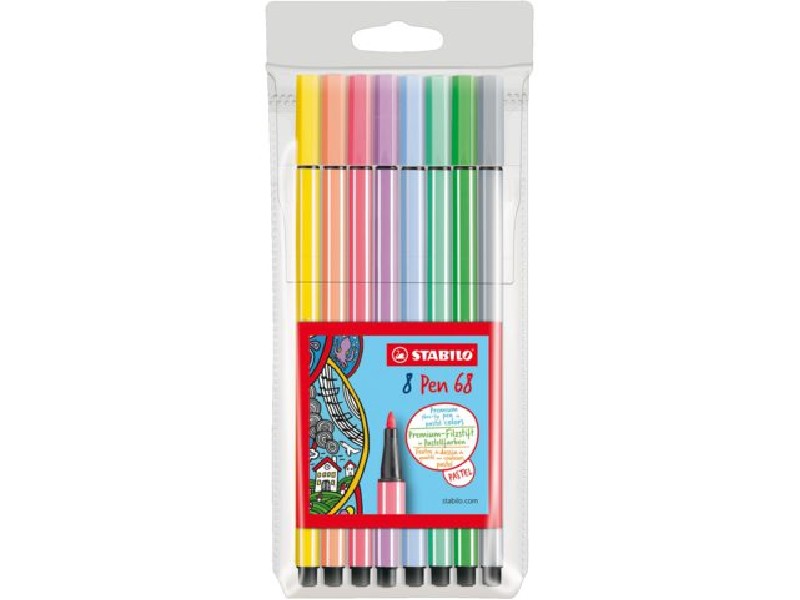 STABILO Pen 68 - 8 stuks - pastel