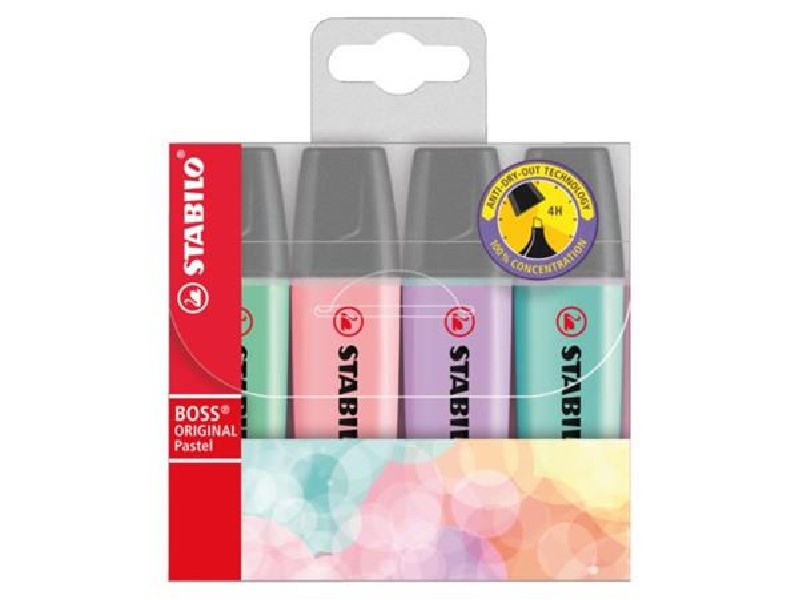 STABILO BOSS ORIGINAL - 4 stuks - pastel