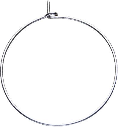 Creool oorbellen - 20 mm - 10 stuks - zilverkleurig