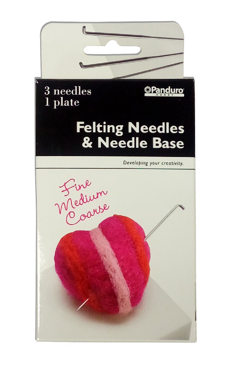 Set van 3 viltnaalden + viltmat