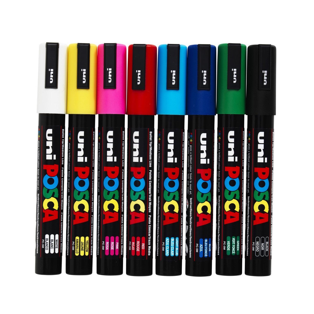 POSCA acrylmarker set - medium PC-5M - basis - 8 stuks