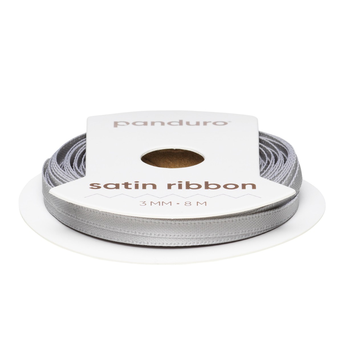 Satijnlint - 3 mm - lichtgrijs