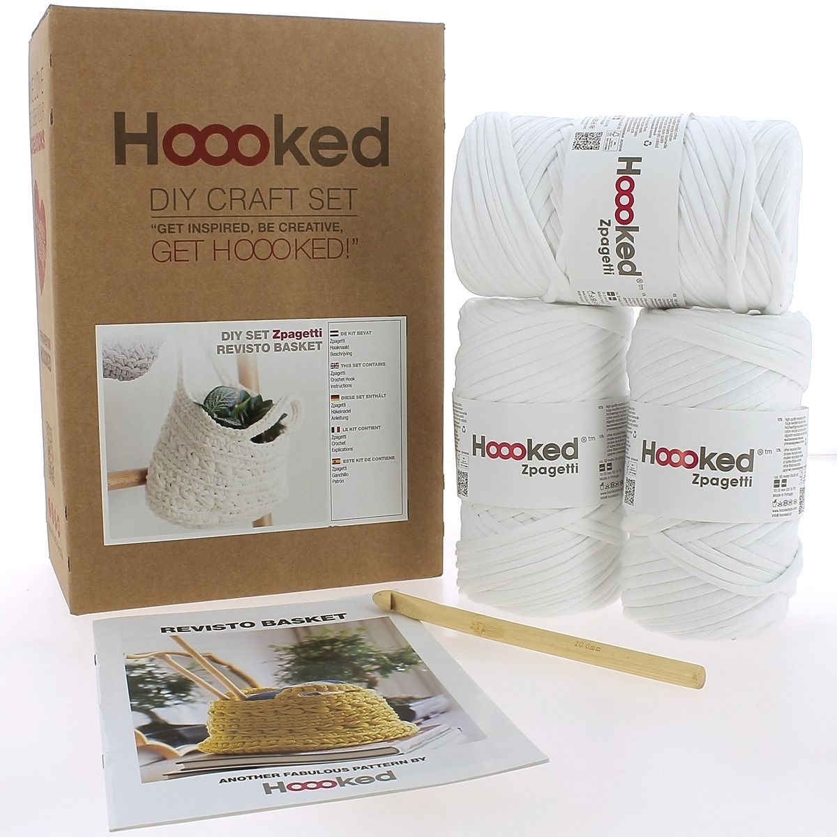 Hoooked Zpagetti DIY kit - Revisto Basket - off-white