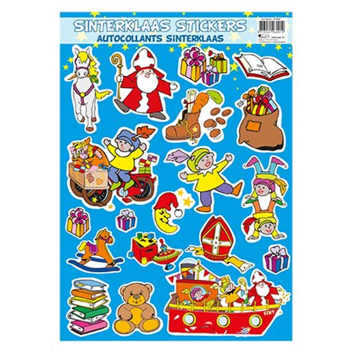 Sinterklaas stickervel A4