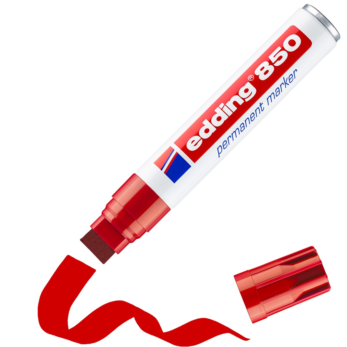 edding 850 permanent marker - beitelpunt - 5 tot 15 mm - rood