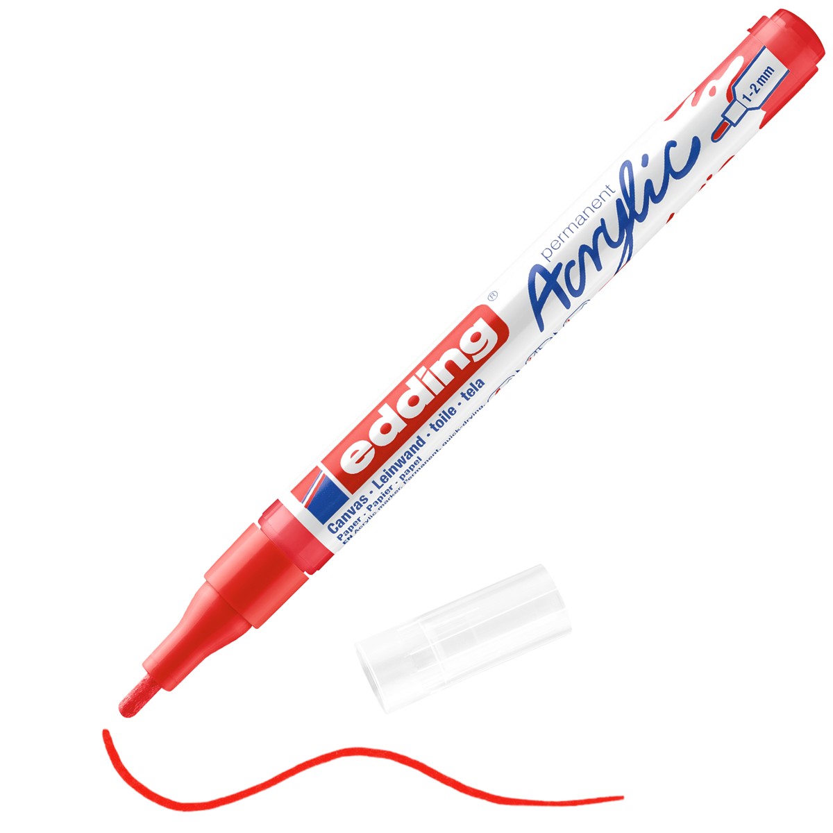 edding 5300 acrylic marker - 1 tot 2 mm - verkeersrood