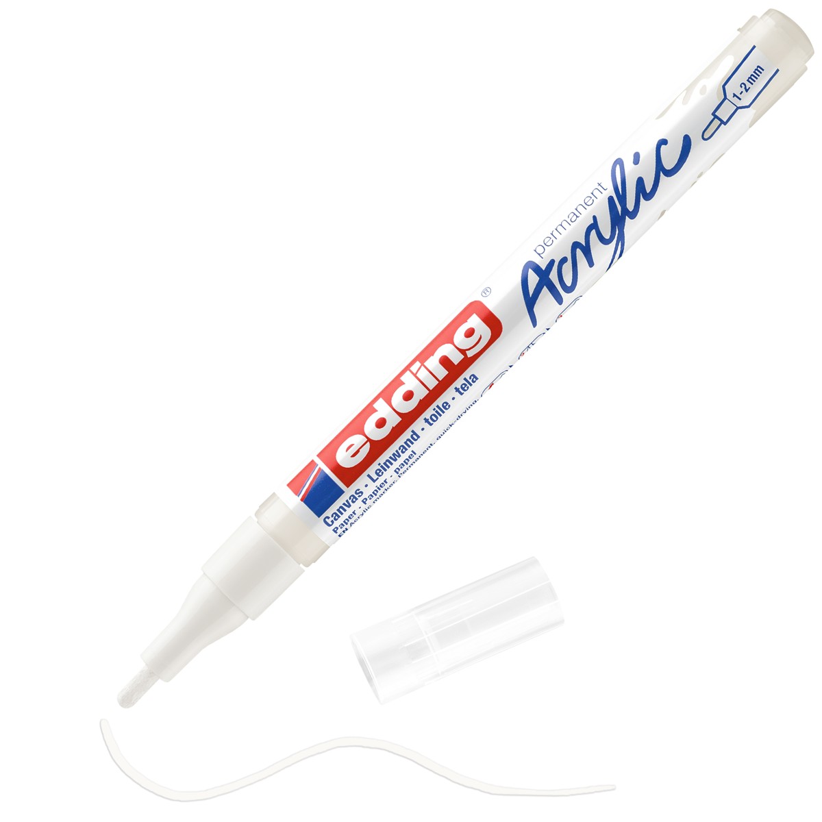 edding 5300 acrylic marker - 1 tot 2 mm - wit