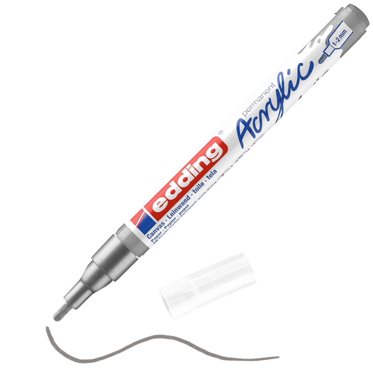 edding 5300 acrylic marker - 1 tot 2 mm - zilver