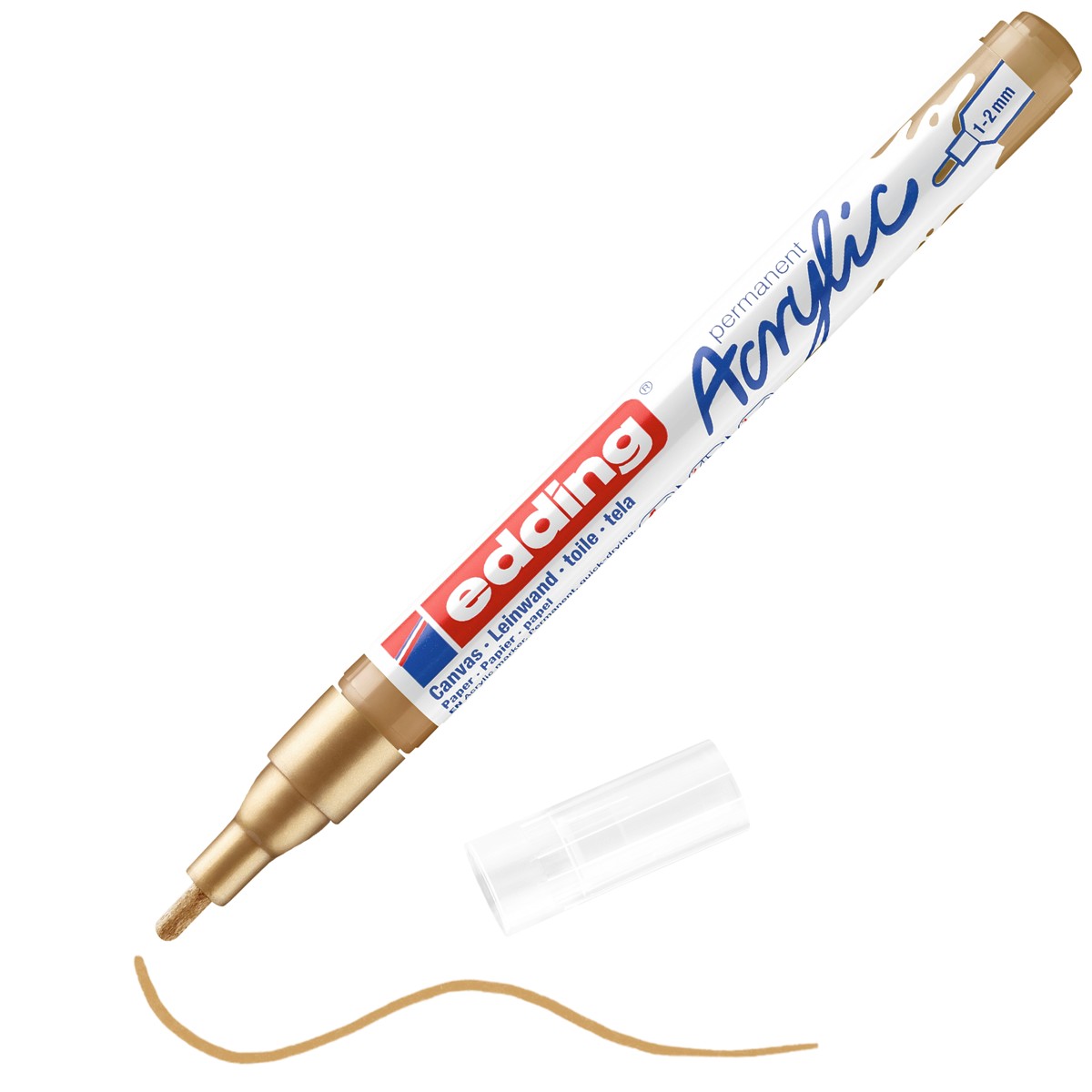 edding 5300 acrylic marker - 1 tot 2 mm - goud